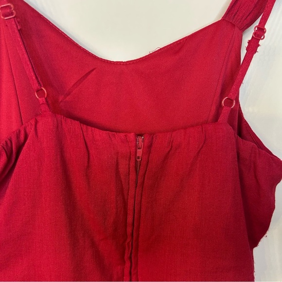 Franki by Francesca’s Girl’s Ruffle Tiered Sleeveless Romper in Red, Size 14 - Picture 7 of 10
